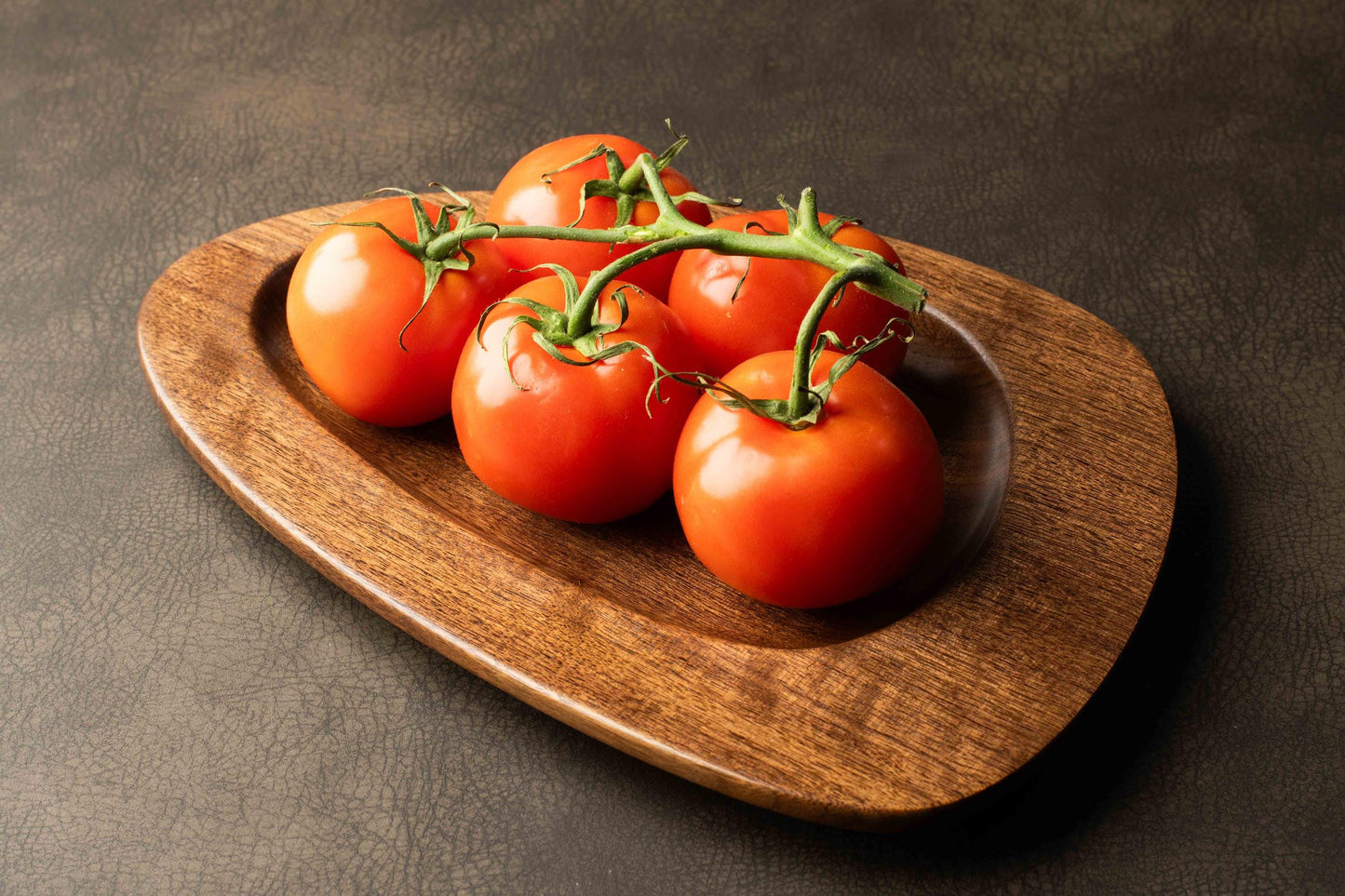 Mid-Century Modern Large Walnut Tray Dish