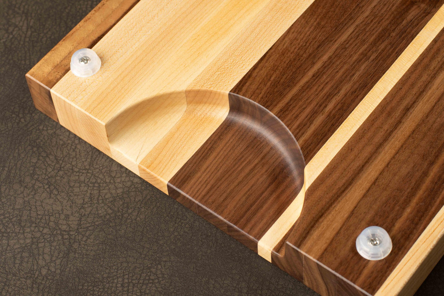 Playing Card Suits Inlay Cutting Board Mid-Century Modern Walnut Maple Medium