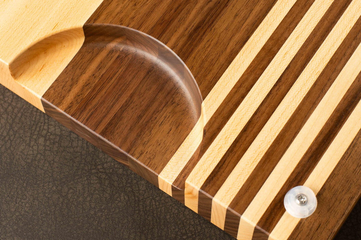 Mid-Century Abstract Inlay Cutting Board Walnut Maple Medium