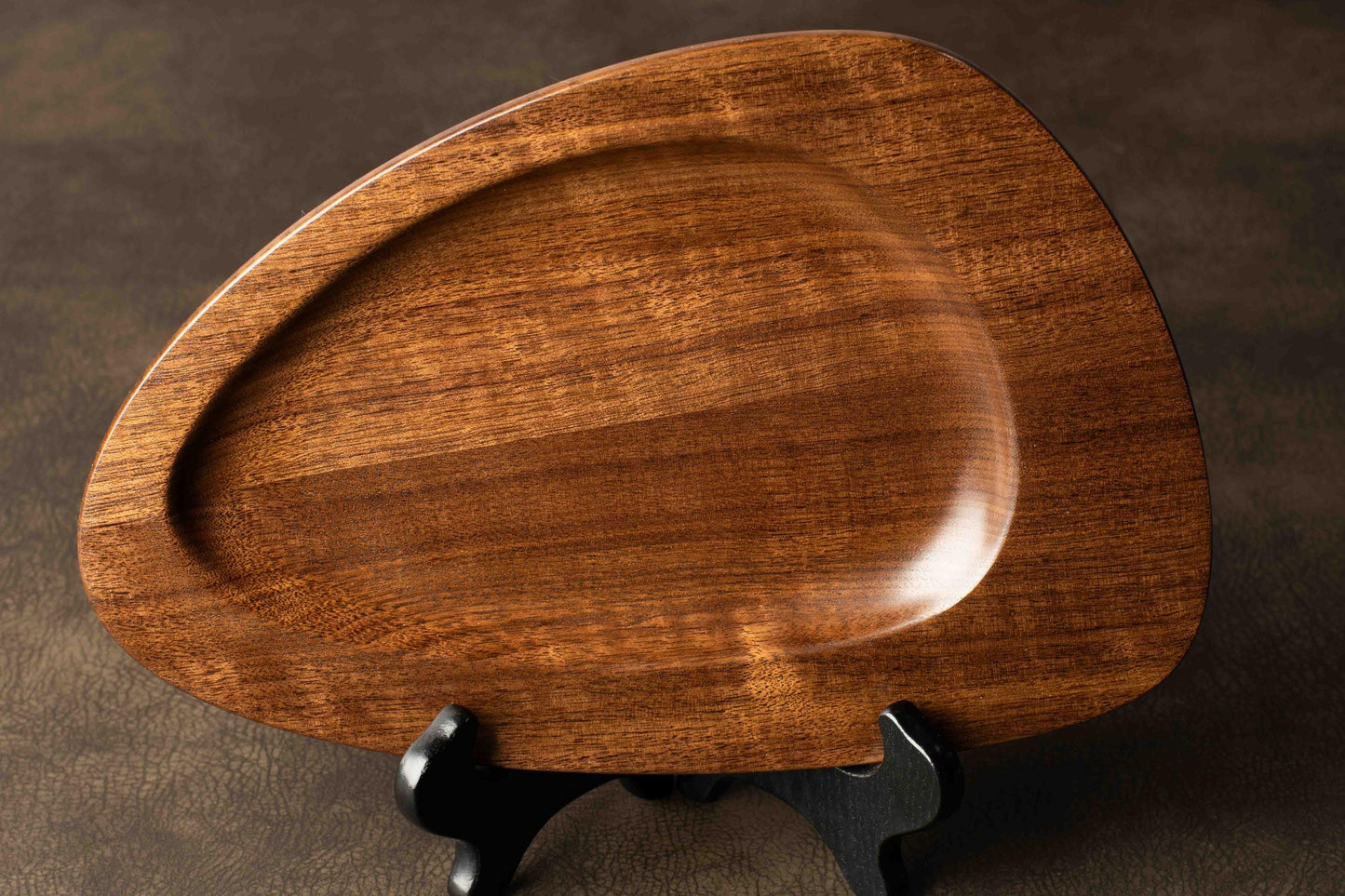 Mid-Century Modern Large Walnut Tray Dish